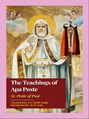 cover image of The Teachings of Apa Poste